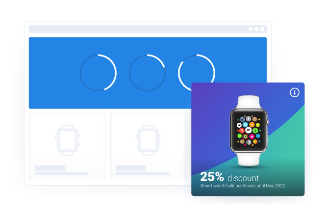 Partner dashboard showing sales promotions